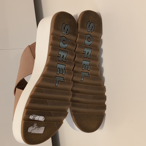 Sorel Women's Flatform Mule Sandals Honest Beige Sea Salt Size 9.5 - Picture 8 of 10